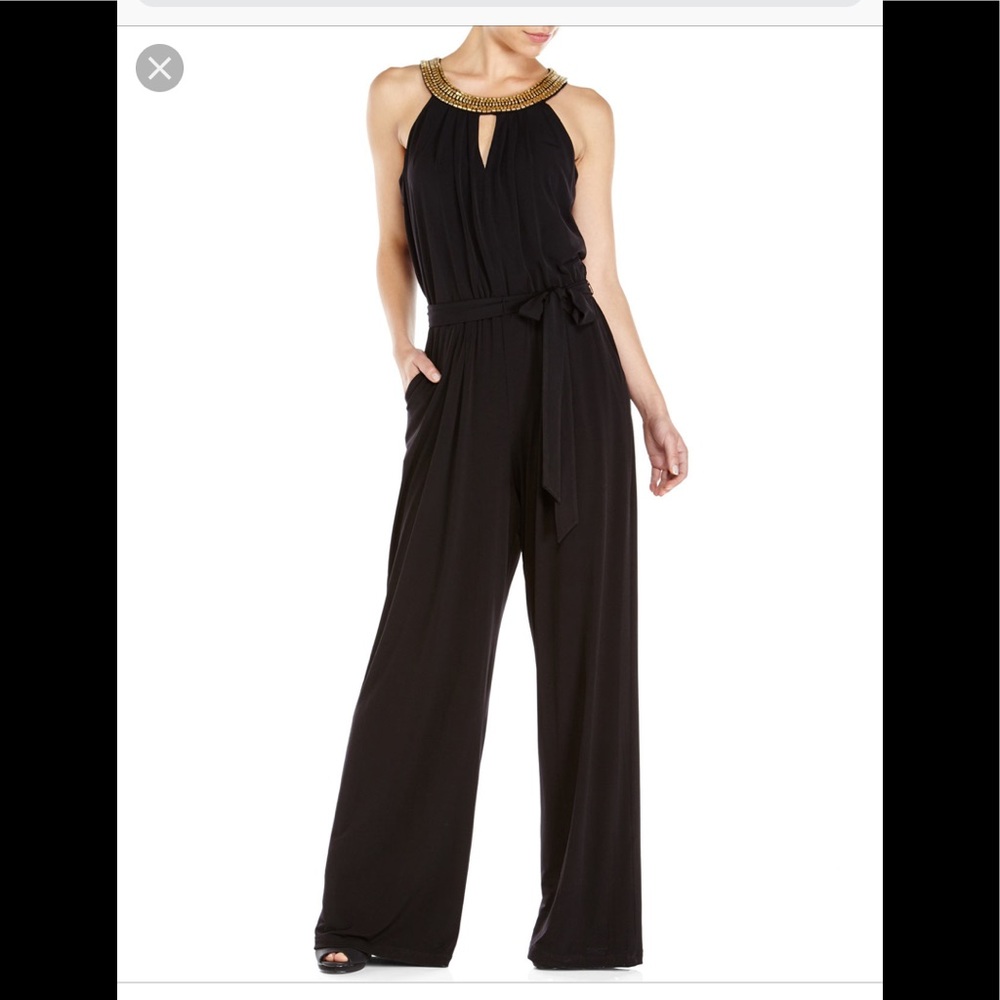 Vince Camuto Black jumpsuit with gold detailing
